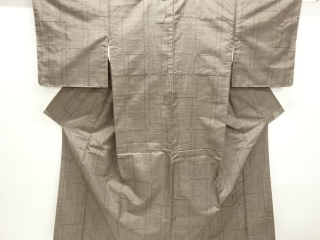 JAPANESE KIMONO / TSUMUGI / DOROZOME / WOVEN ABSTRACT